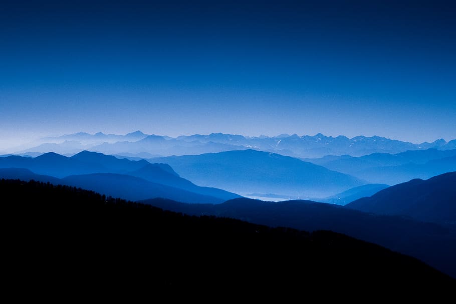 blue sky, mountain, mountain range, scenics - nature, beauty in nature HD wallpaper