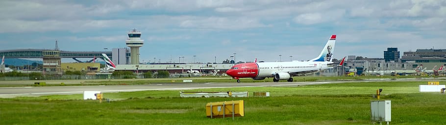 air vehicle, airport, airplane, transportation, grass, mode of transportation HD wallpaper