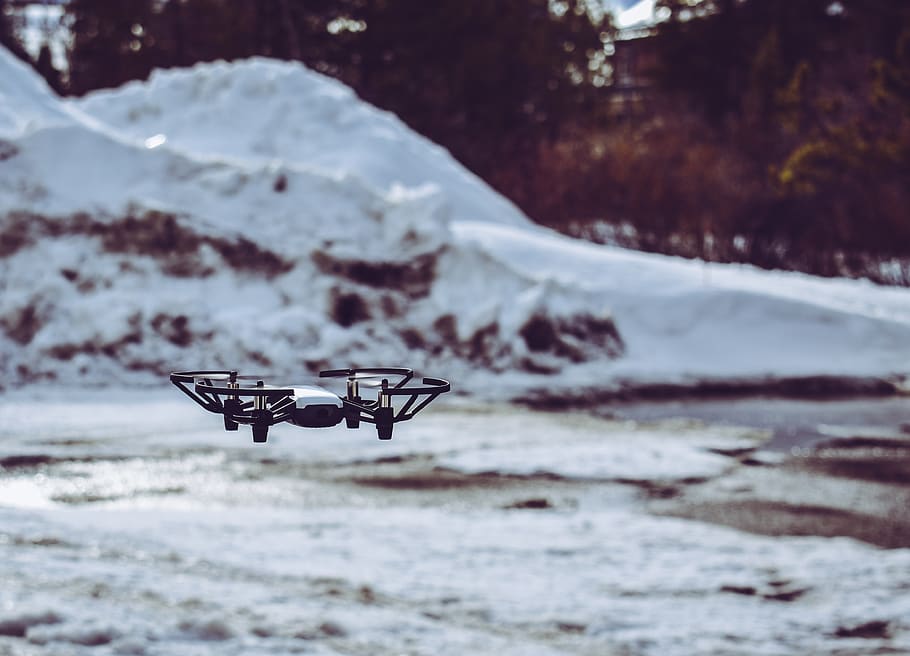 Selective Focus Photo of Drone, aircraft, blur, bokeh, camera HD wallpaper
