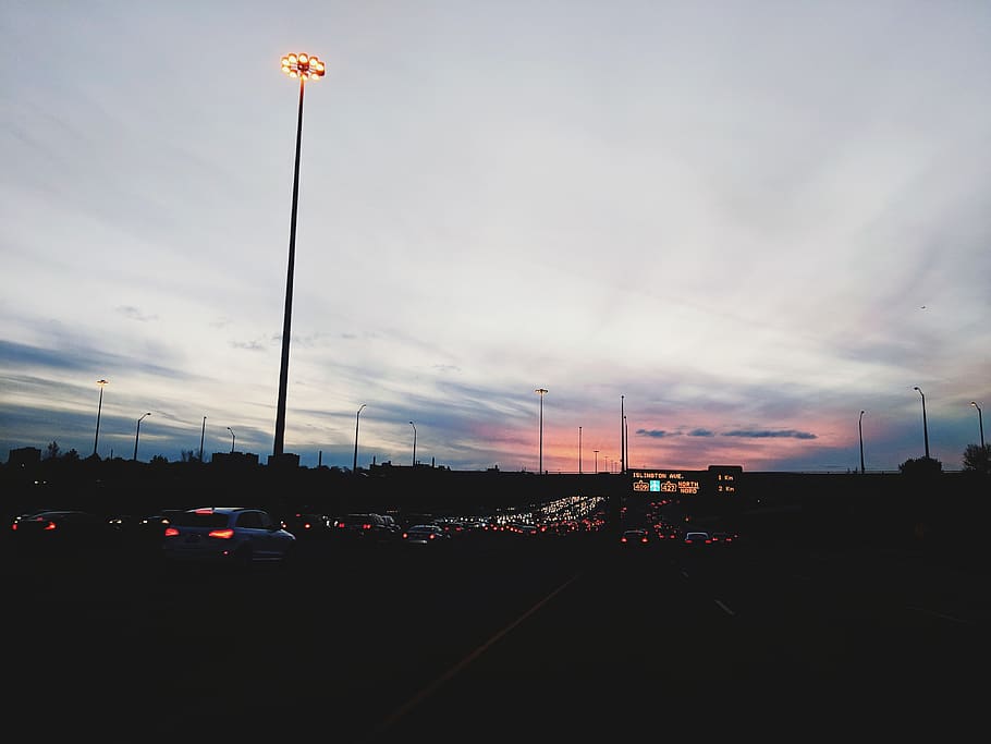 canada, toronto, sky, street, motor vehicle, cloud - sky, mode of transportation HD wallpaper