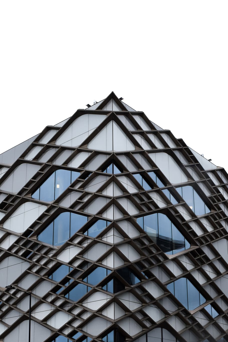 triangle, building, office building, architecture, window, skylight HD wallpaper