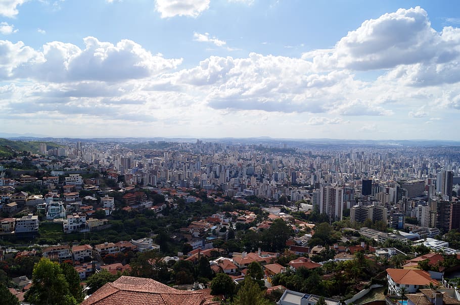brazil, belo horizonte, skyscraper, urban, city, above, up, HD wallpaper