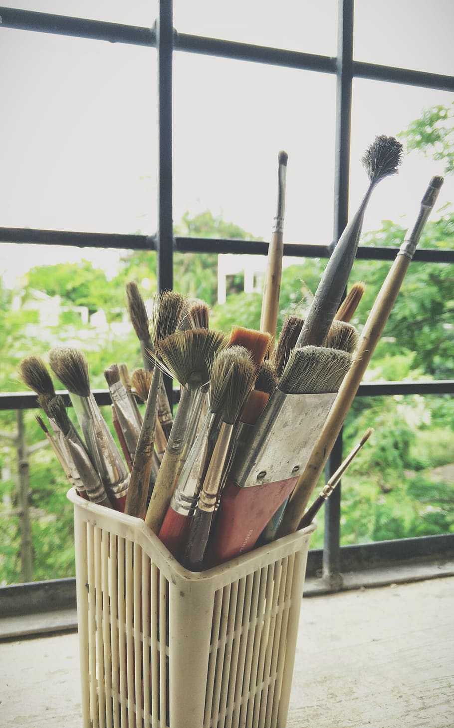 india, pune, brush, window, day, no people, container, indoors HD wallpaper