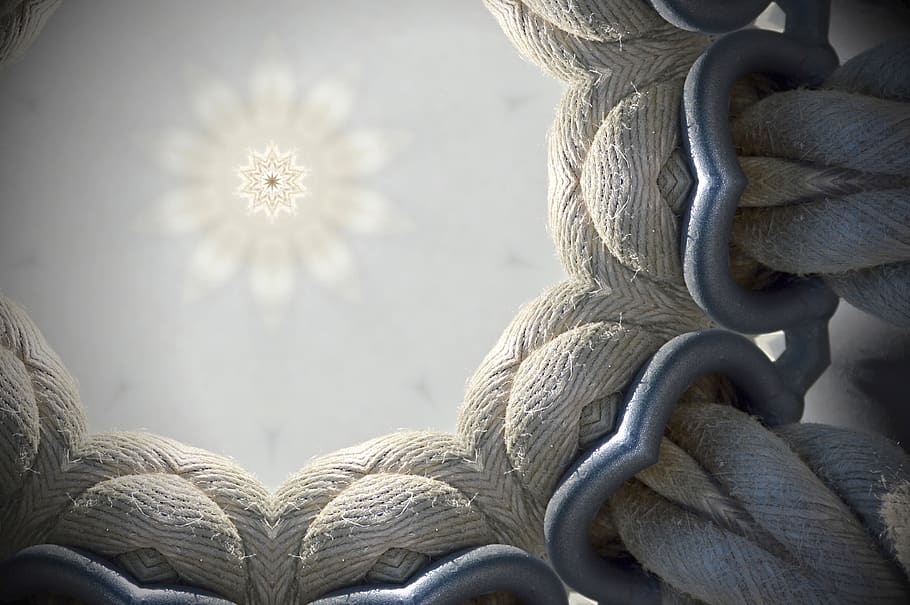 Macro Photography of Rolled Round Rope, art, close-up, color HD wallpaper