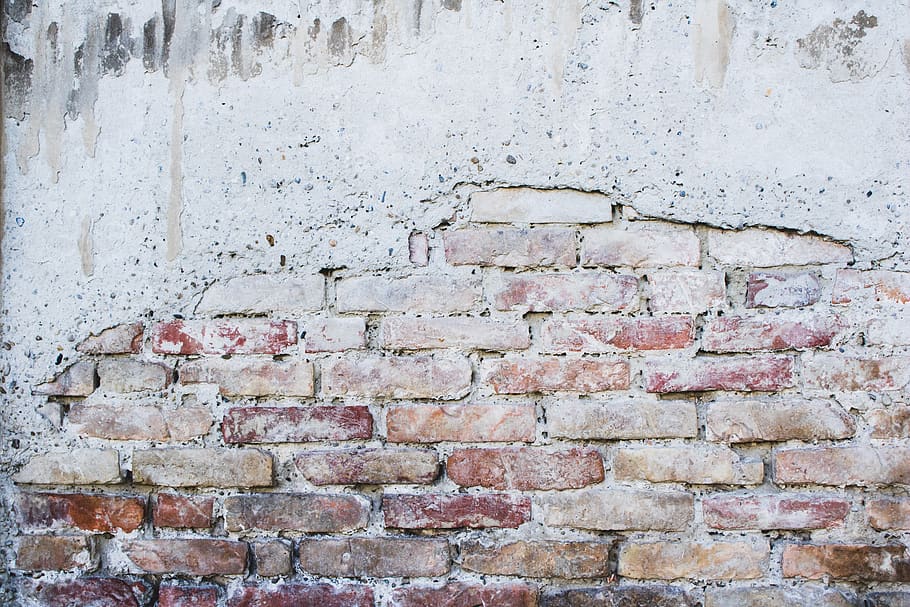gray concrete bricks wall, wall - building feature, brick wall HD wallpaper