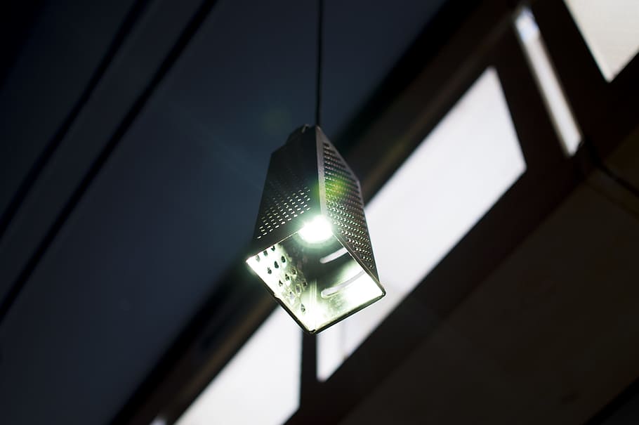 lamp, light, bulb, electricity, hang, steel, blur, lighting equipment HD wallpaper