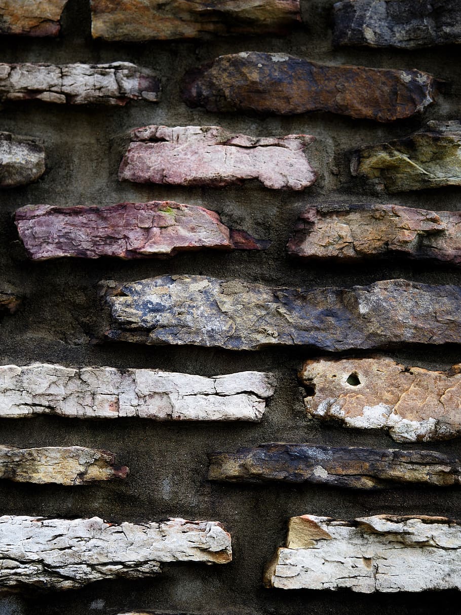 brick, wall, slate, path, walkway, stone wall, rock, flagstone HD wallpaper
