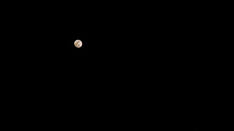 Photo of Full Moon, dark, evening, luna, lunar, night, space HD wallpaper