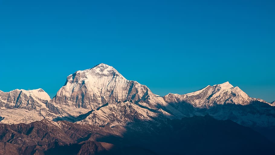 snow-covered mountain range, outdoors, crest, nature, peak, annapurna circuit, HD wallpaper