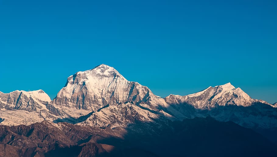 snow-covered mountain range, outdoors, crest, nature, peak, annapurna circuit HD wallpaper