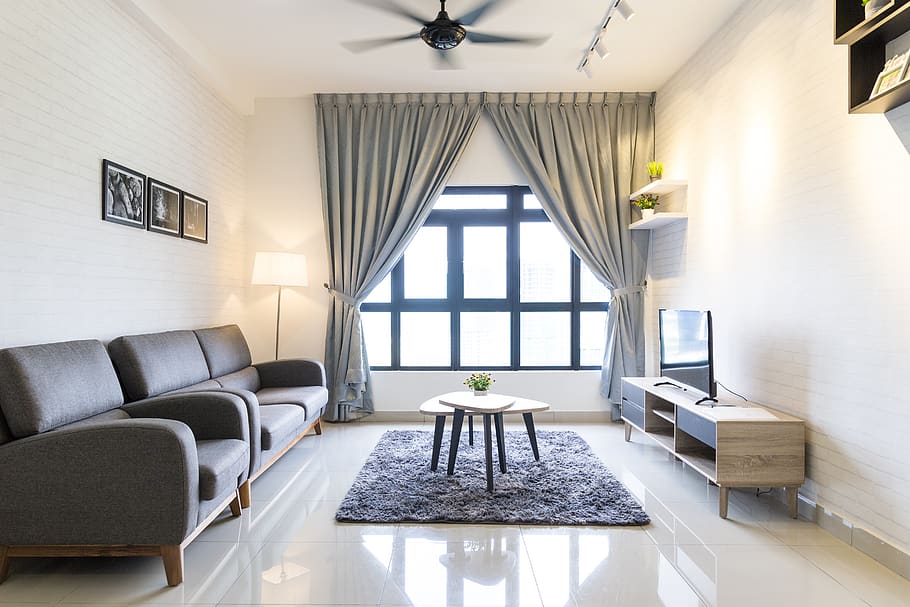 indoor, living room, interior, home, sofa, furniture, table, HD wallpaper