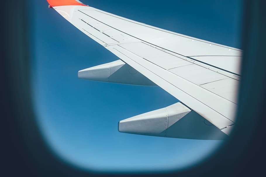 window, wing, go, explore, travel, clean, sky, plane, airplane HD wallpaper