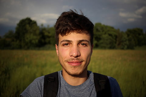human, portrait, nature, focus, smile, face, headshot, young adult HD wallpaper