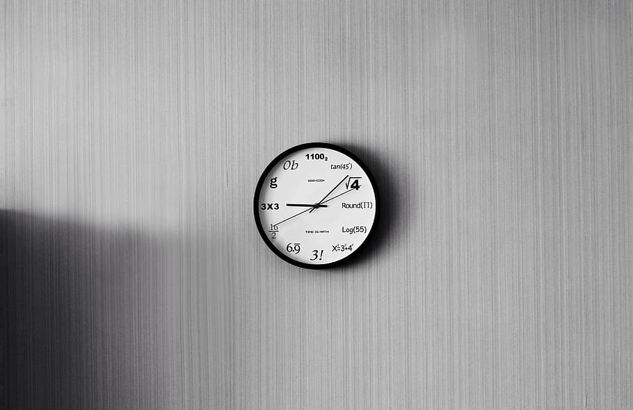 wall, clock, circle, round, shape, interior, indoor, time, hour HD wallpaper