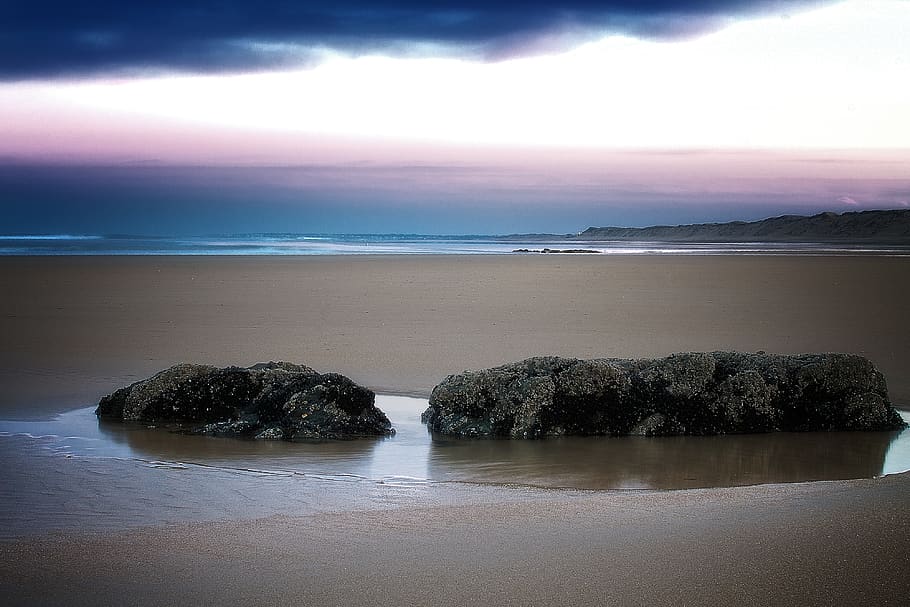 ocean, coast, rock, water, sea, sky, cloud - sky, scenics - nature HD wallpaper