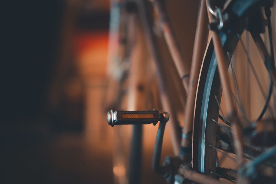 Selective Focus Photography of Bicycle Pedal, blur, close-up HD wallpaper