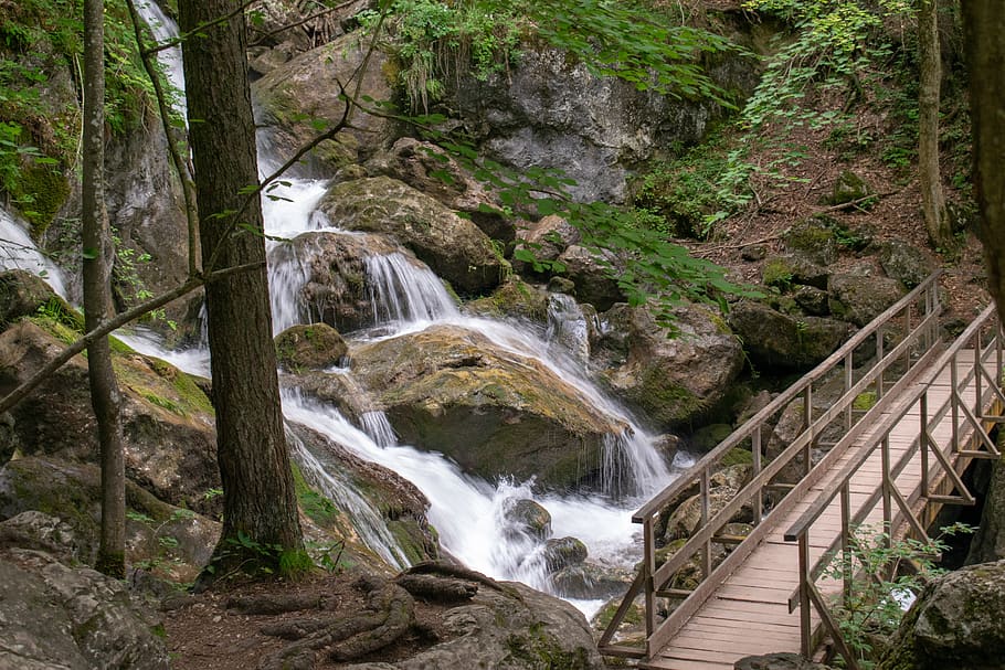 waterfall, landscape, river, nature, stream, outdoors, scenic HD wallpaper