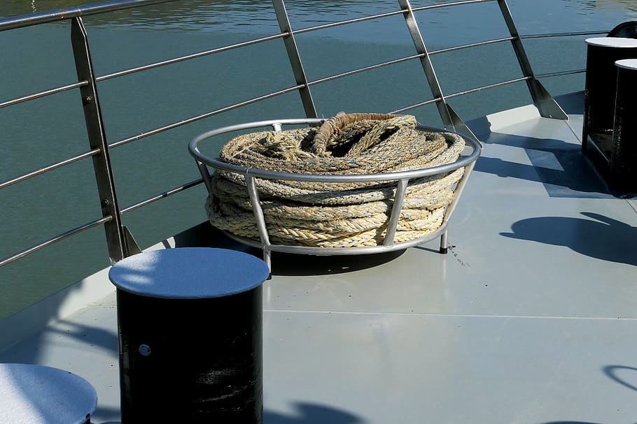 ship, rope, fastening rope, tether, reede, ship hold, rope drum HD wallpaper