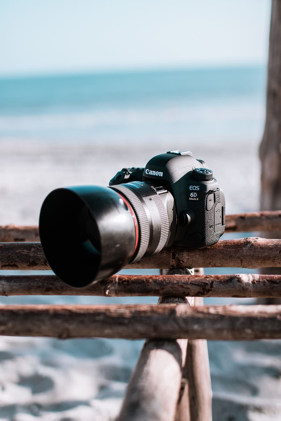 Shallow Focus Photo of Black Canon Dslr Camera, beach, gear, leisure HD wallpaper
