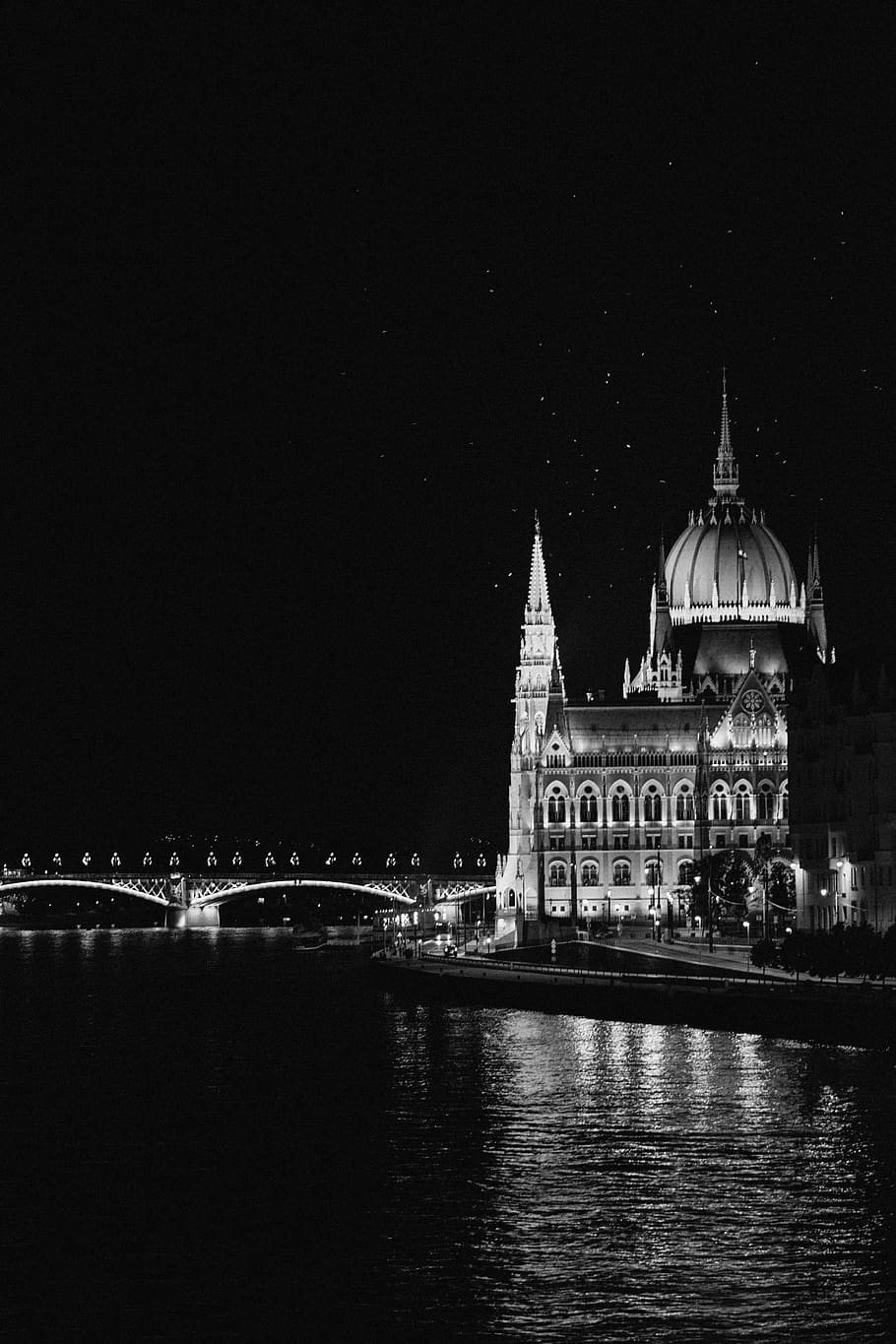 romania, bucharest, night, water, built structure, illuminated HD wallpaper