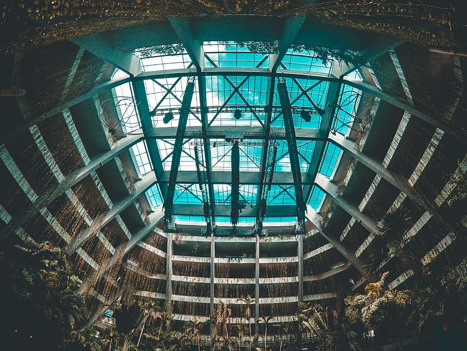 gray metal structure, building, architecture, window, skylight HD wallpaper