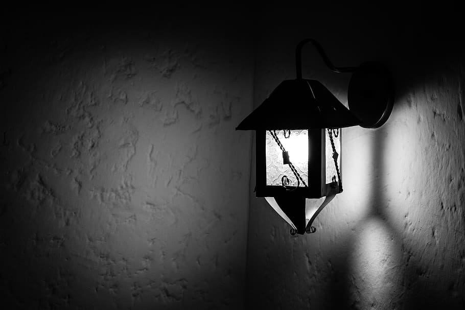 colombia, popayán, monocromatico, lamp, light, wall - building feature, HD wallpaper