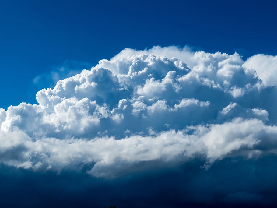 skyscape, clouds, cumulus, weather, blue, cloud - sky, beauty in nature HD wallpaper