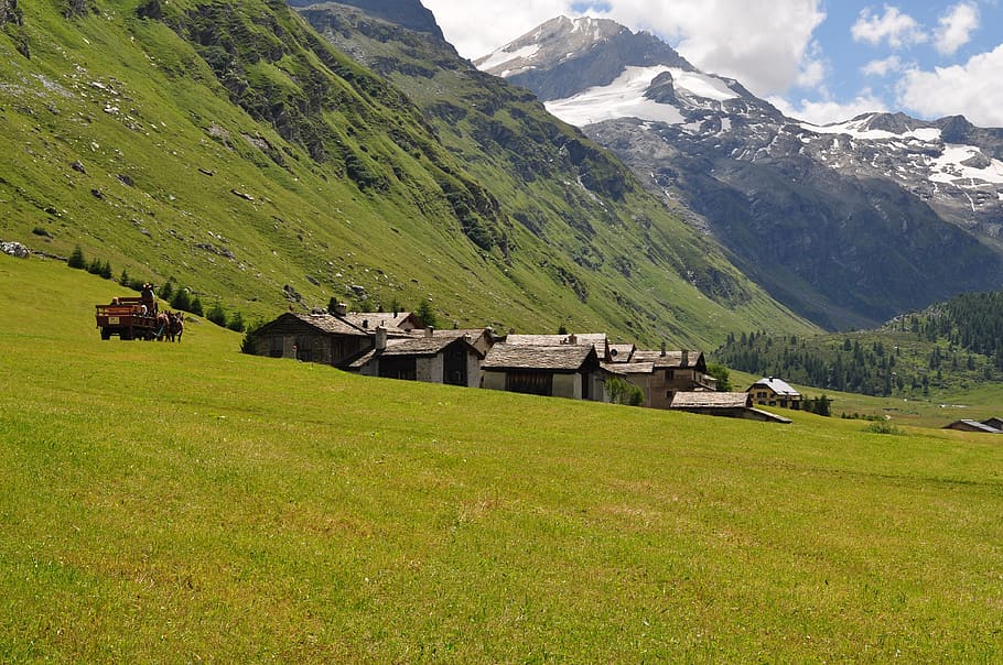nature, landscape, mountains, alpine, summer, green color, scenics - nature HD wallpaper