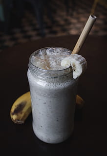 refreshment, smoothie, table, diet, homemade, milk, sweet, breakfast HD wallpaper
