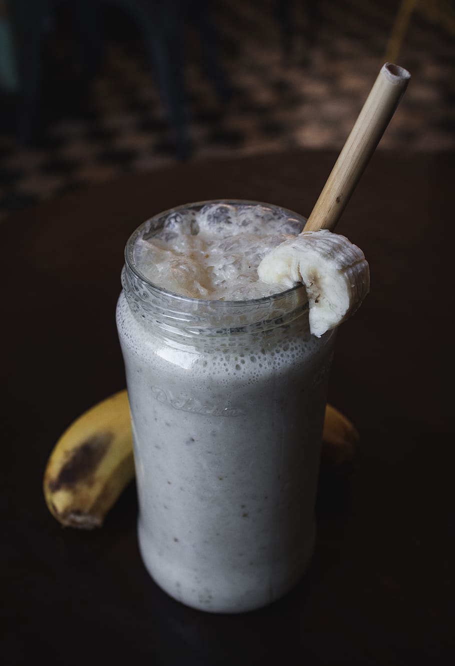 refreshment, smoothie, table, diet, homemade, milk, sweet, breakfast HD wallpaper