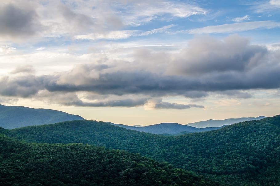 asheville, united states, mountains, clouds, north carolina, HD wallpaper