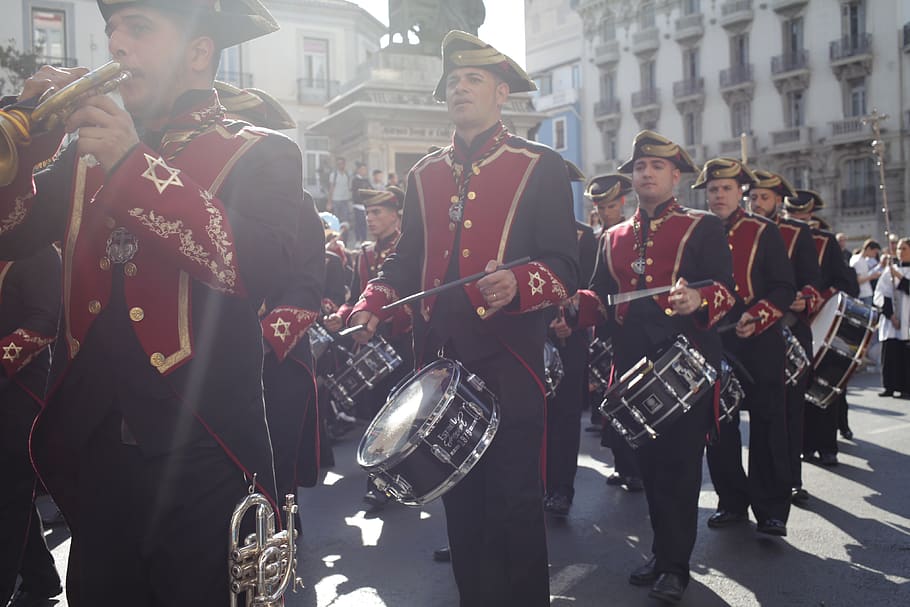 spain, málaga, parade, march, passover, christ, drums, musical instrument HD wallpaper