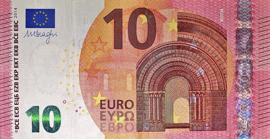 dollar bill, 10 euro, currency, paper money, cash and cash equivalents