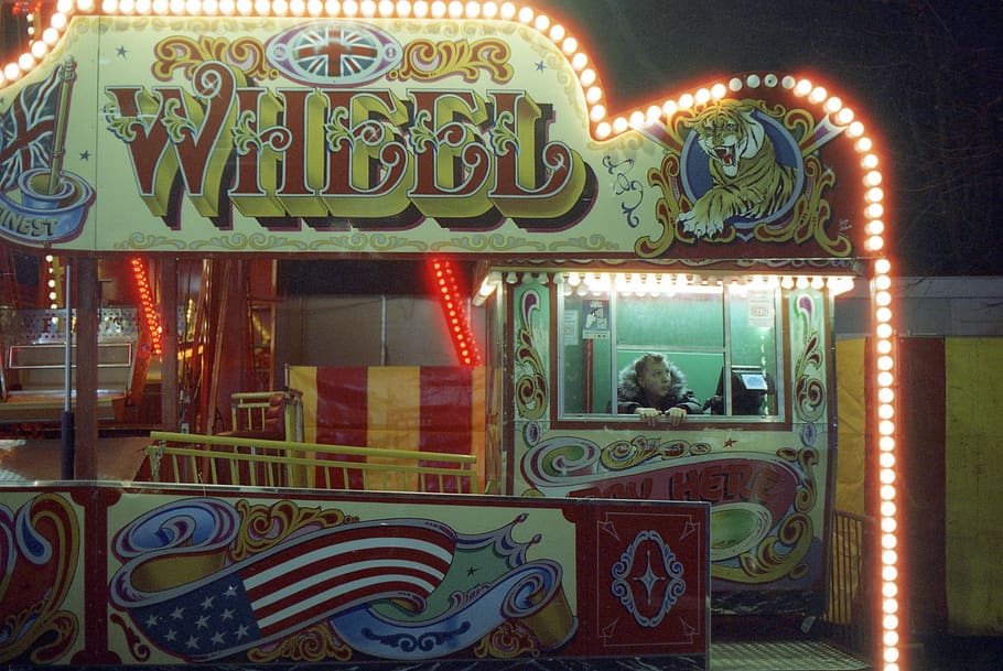 illuminated, text, amusement park, no people, arts culture and entertainment HD wallpaper