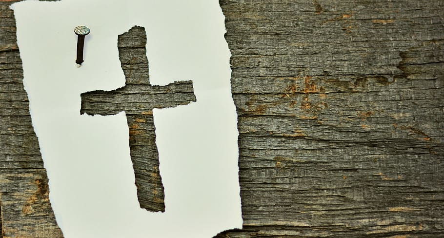 cross, nail, symbol, wood, old, woods, christianity, christian faith