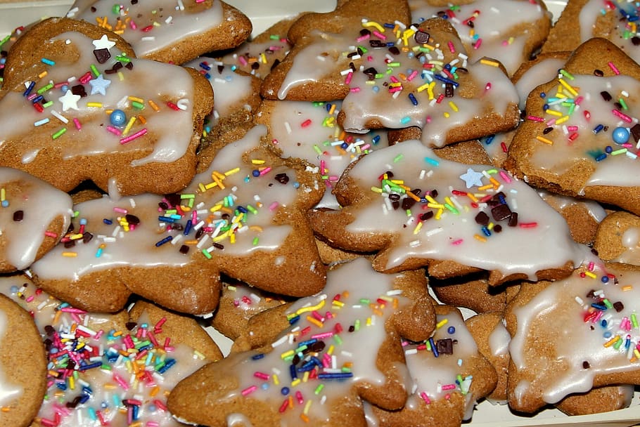 gingerbread, glazed, decorative, decoration, decorate, pastries HD wallpaper