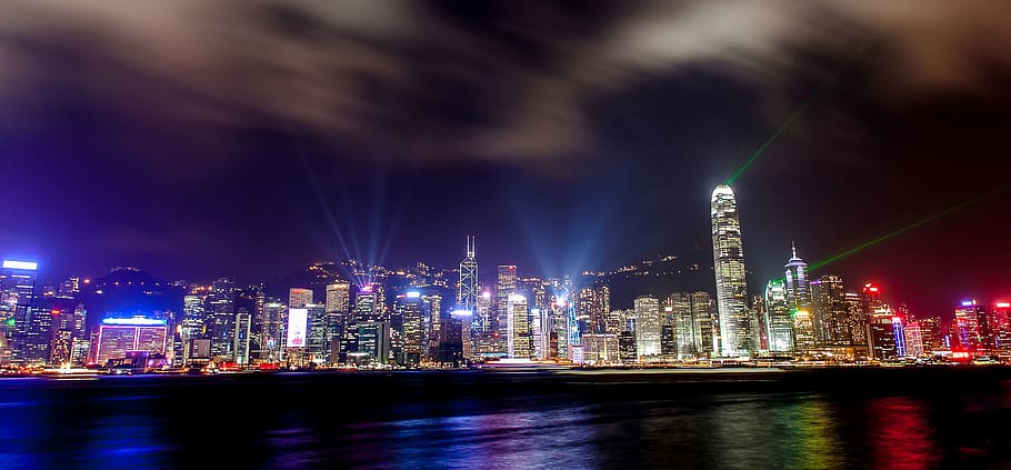 night, city, building exterior, architecture, built structure HD wallpaper