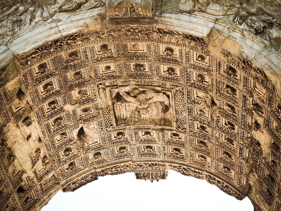 italy, roma, arch of constantine, vacation, stone, marble, ruins