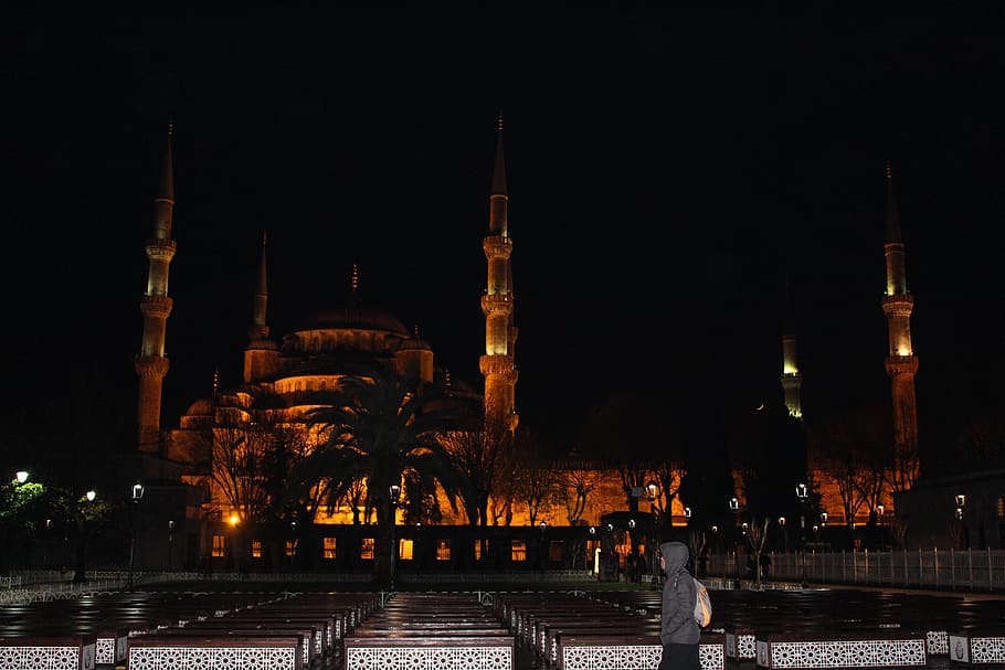 architecture, building, dome, human, person, mosque, spire HD wallpaper