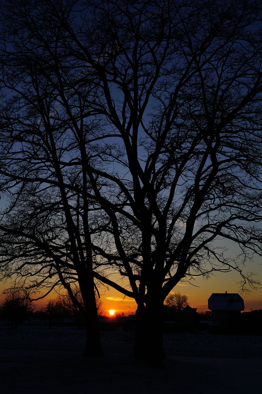 abendstimmung, landscape, twilight, sunset, nature, evening sky HD wallpaper