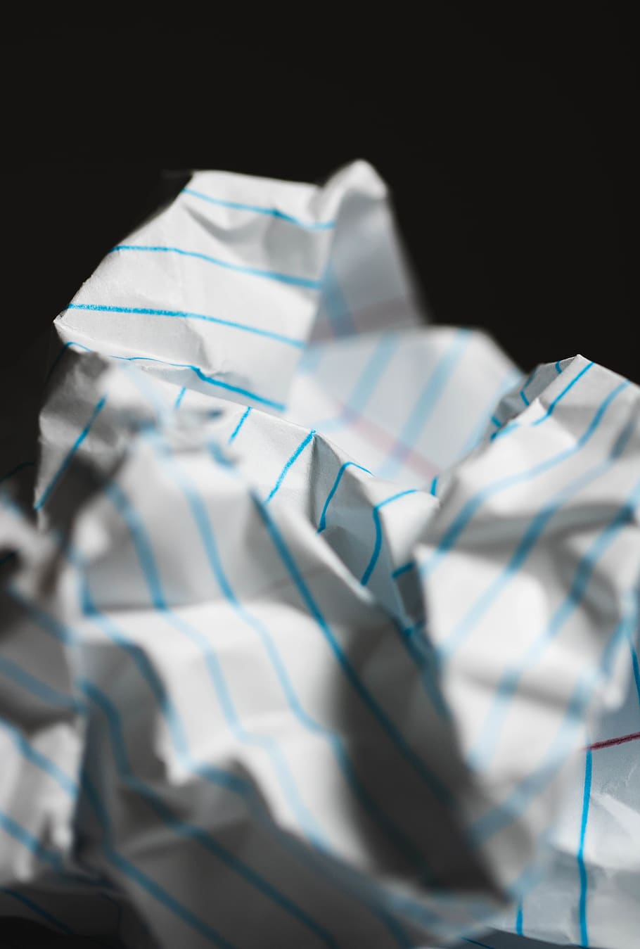 crumpled paper, black background, indoors, still life, no people HD wallpaper