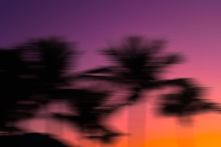 blurred motion, purple, silhouette, defocused, surreal, abstract HD wallpaper