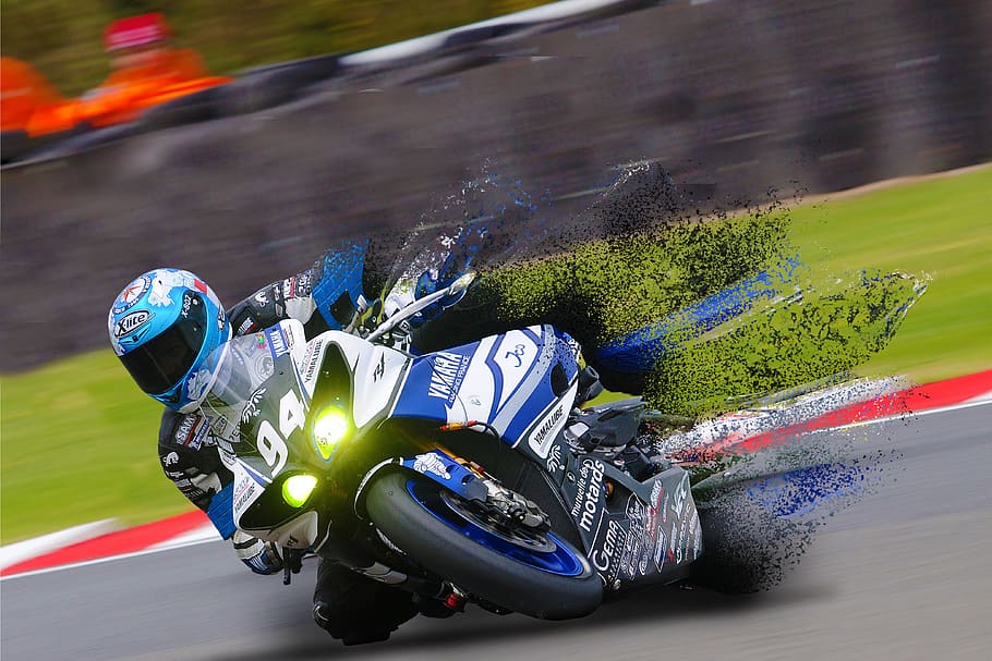 race, bike, biker, fast, racer, racetrack, motor, motorcycle, HD wallpaper