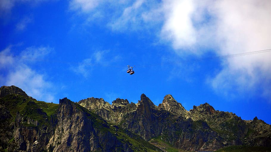 france, chamonix, sky, flying, cloud - sky, mountain, low angle view HD wallpaper