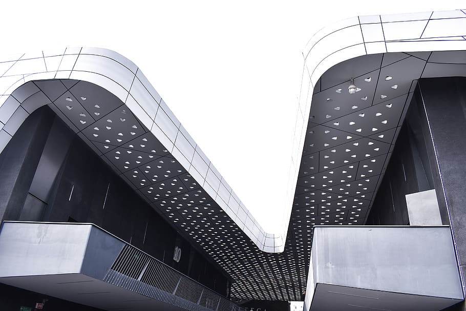 white and gray building, built structure, architecture, low angle view HD wallpaper