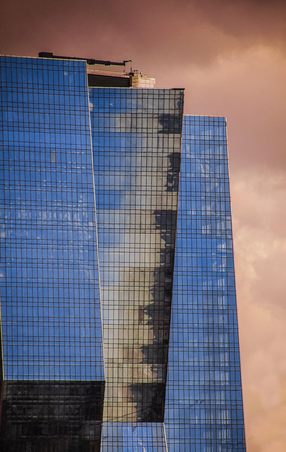 Blue Glass High-rise Buildings, architectural design, architecture HD wallpaper