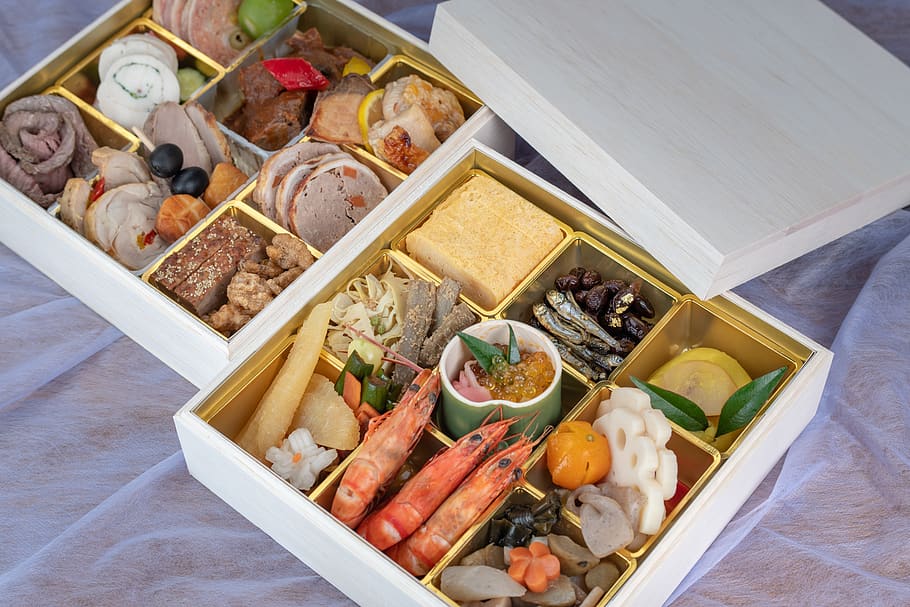 seafoods in tray, food and drink, freshness, healthy eating, variation HD wallpaper