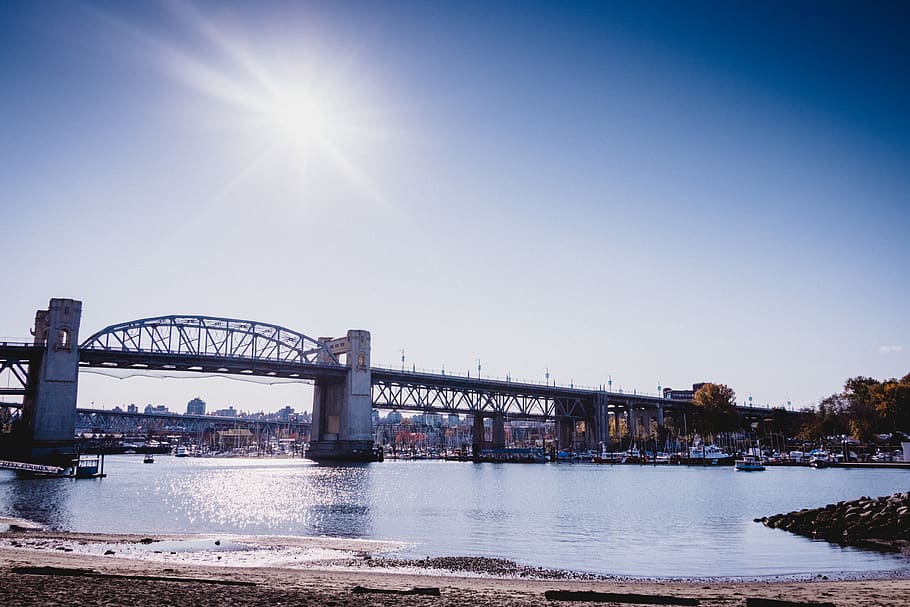 water, connection, architecture, built structure, bridge, sky, HD wallpaper