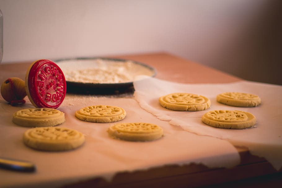 baked cookies low light photography, biscuit, food, london, brockley, HD wallpaper