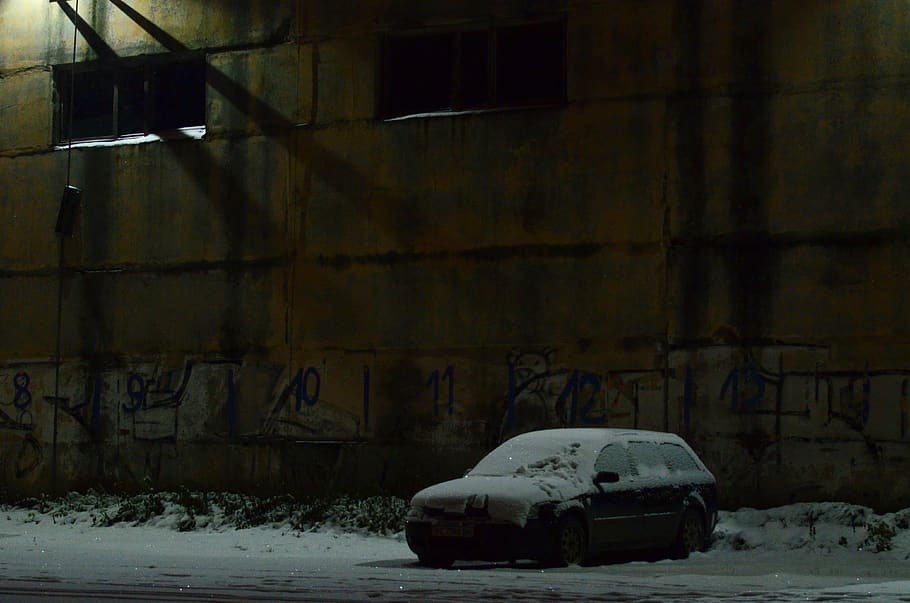 parking, car, snow, winter, one, mode of transportation, cold temperature HD wallpaper